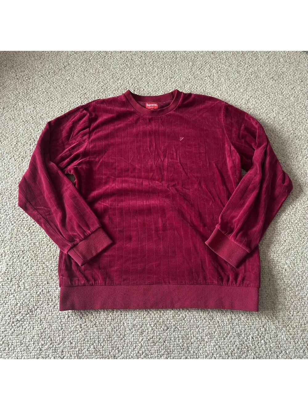 Supreme ribbed velour crewneck